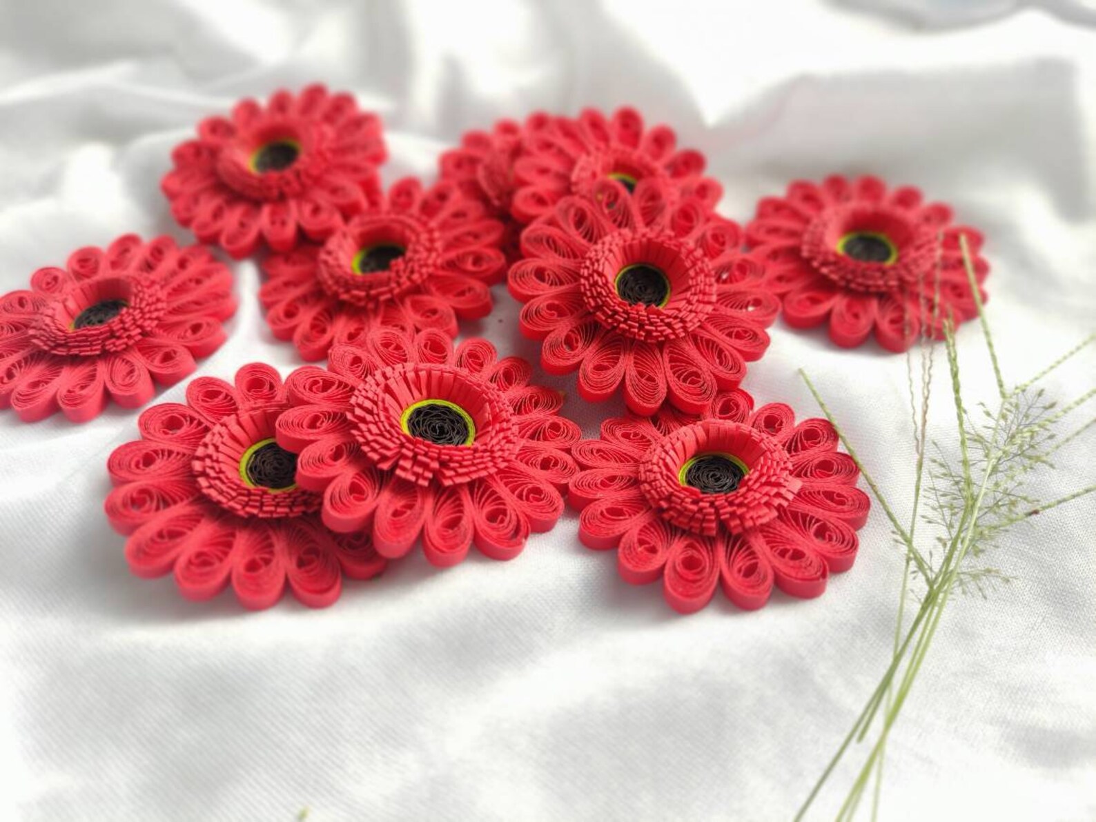 20PCS Paper Quilling Gerbera Flowers Lot/paper Quilling Etsy