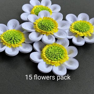 15 Stück Papier Quilling Blumen/Quilling Blumen Lot/Papier Quilling Blumen für die Kartenherstellung/Blumen Verschönerung/quilling Karten/quilling Kunst