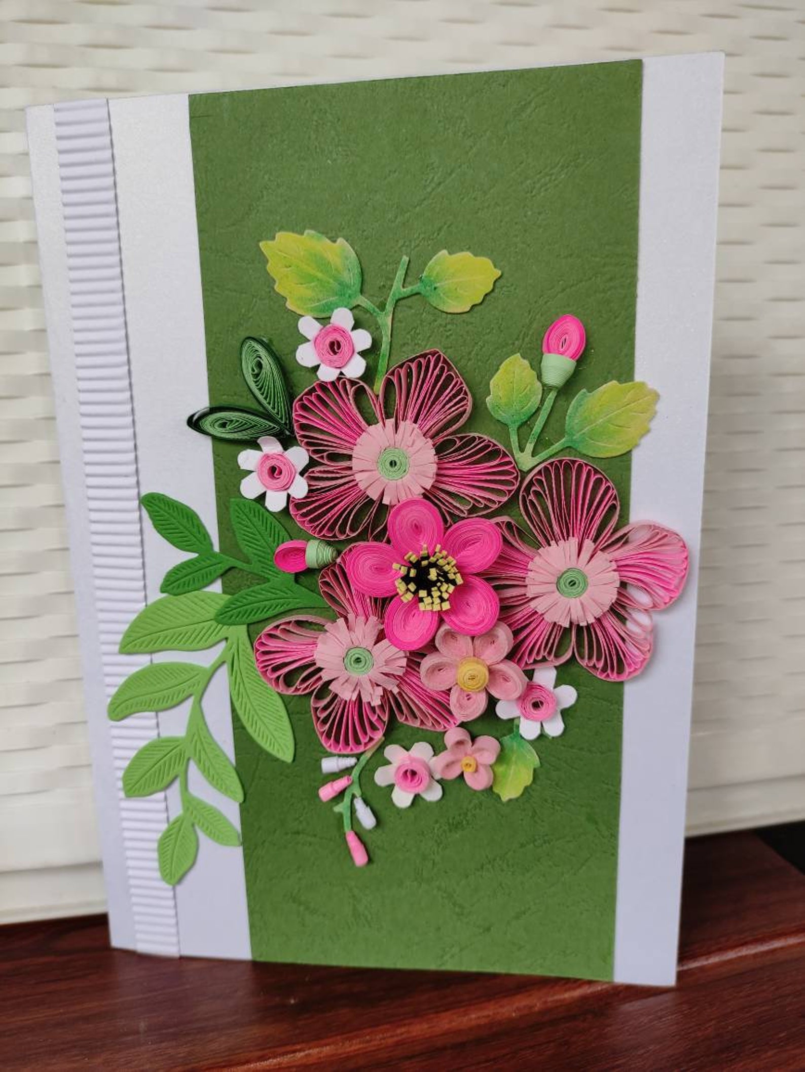 Summer Paper Flowers Cards/card for Her/paper Etsy