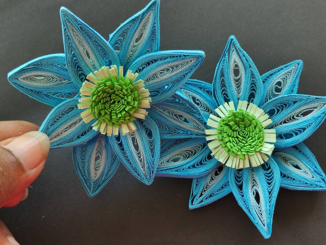 10 PCS Paper Quilling Flowers/quilling Flowers Lot/paper Quilling Flowers for Card Making