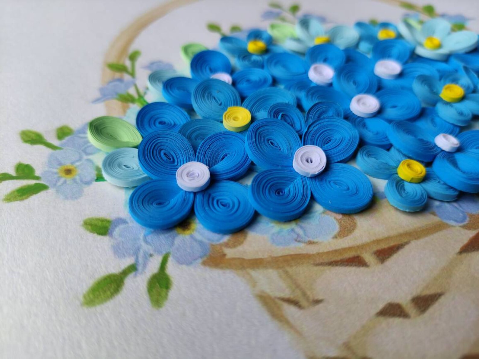 Paper Quilling Wall Art/unframed A4 Size Quilling Art/3d Quilling Wall