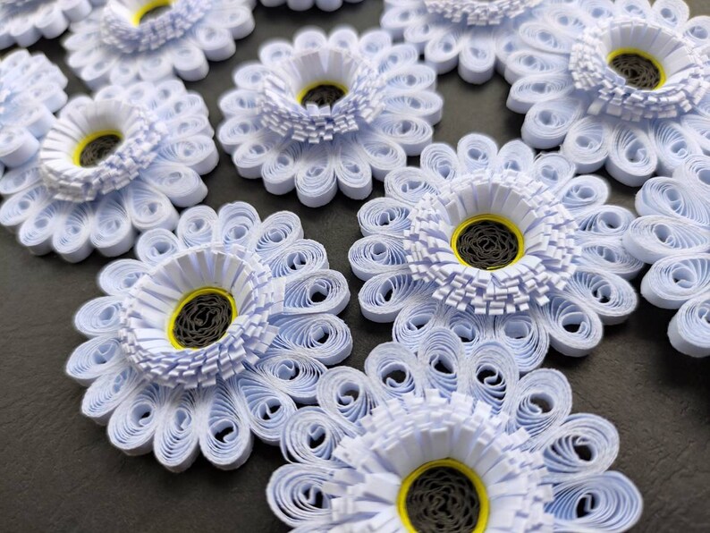 15 Pcs/25pcspaper Quilling Gerbera Flowers Lot/paper Quilling Flowers