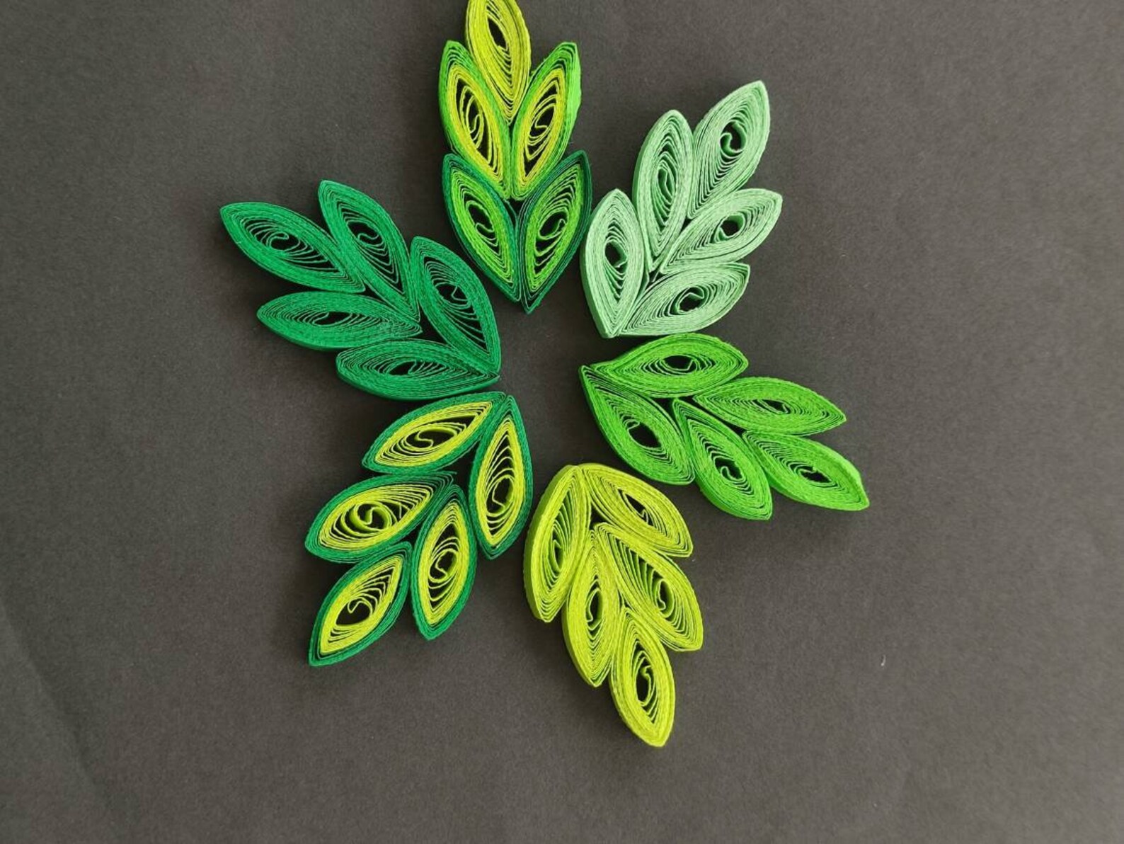 60 Pcs Paper Quilling Leaves /handmade Leaves/set of Quilling Leaves