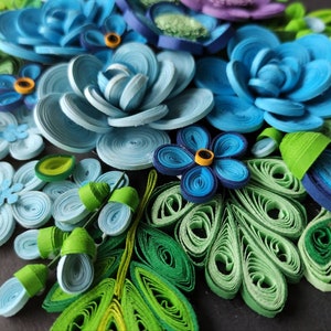 Paper quilling wall art /Unframed /quilling wall hanging/Quilling wall art/3D Quilling wall décor/Paper quilling art/Unique Gift/Flowers image 4