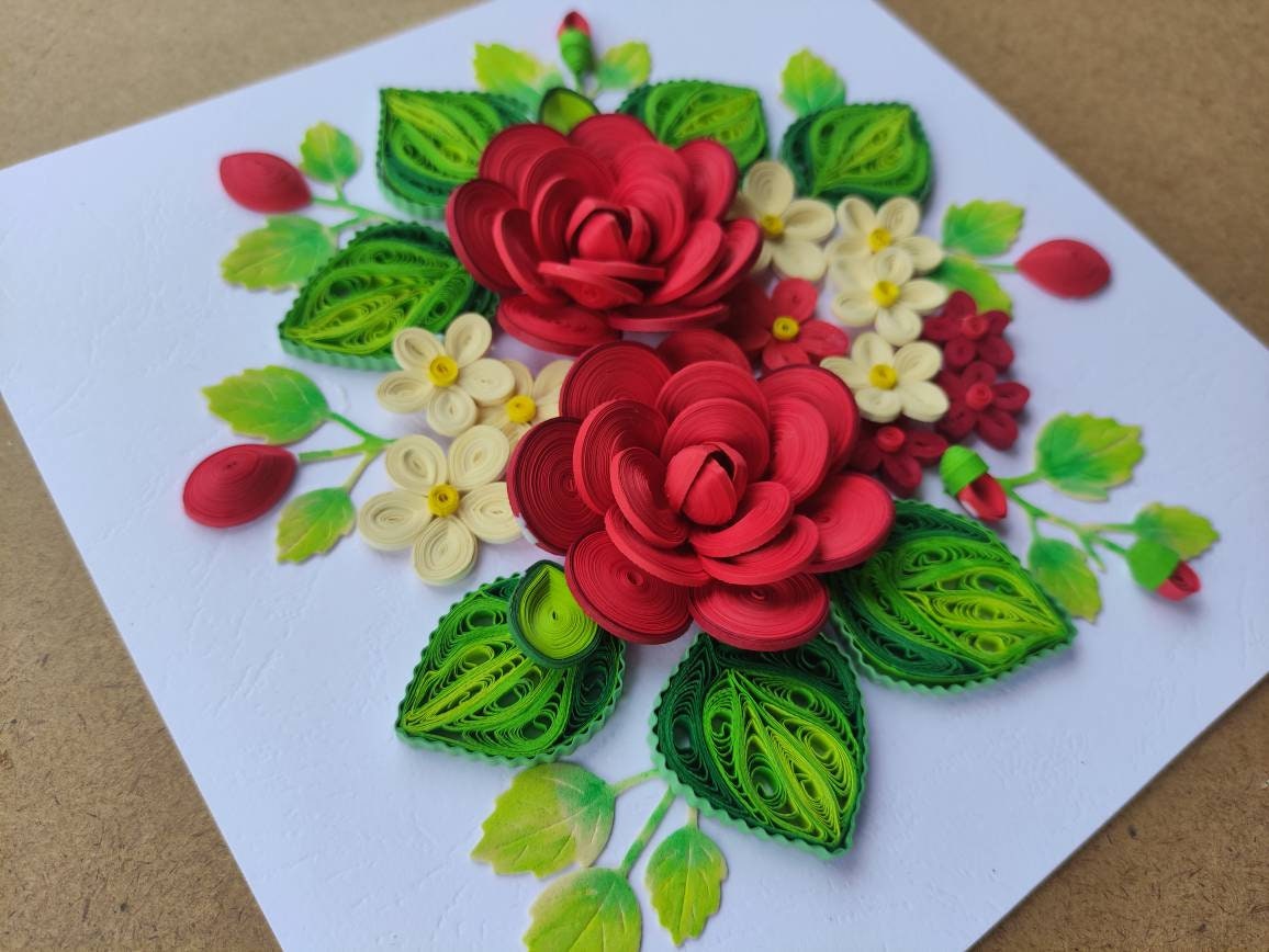 Quilling Art/handmade/paper Quilling Wall Art /unframed Etsy
