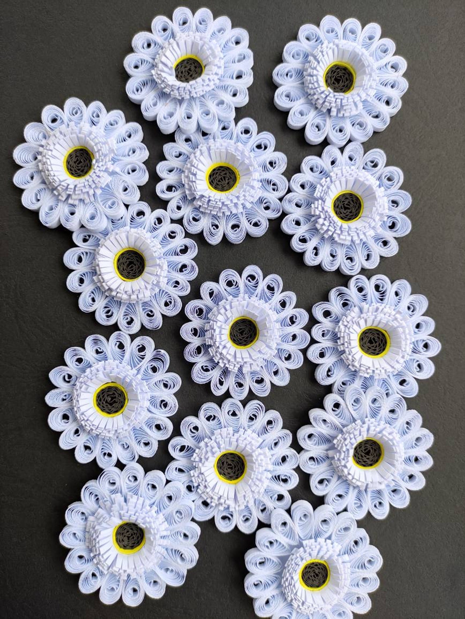15 Pcs/25pcspaper Quilling Gerbera Flowers Lot/paper Quilling Flowers
