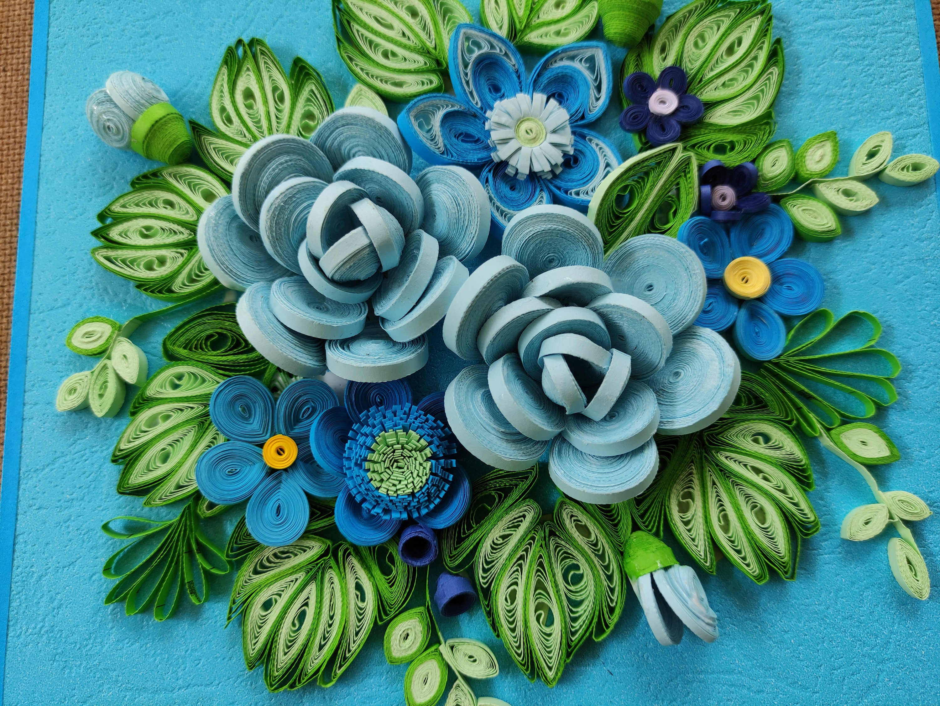 Paper Quilling Wall Art /unframed /quilling Wall Hanging/quilling Wall  Art/3d Quilling Wall Décor/paper Quilling Art/unique Gift/flowers 
