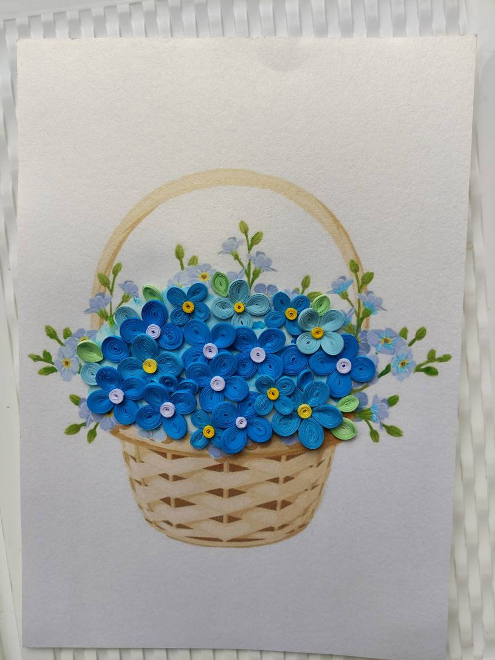 Paper Quilling Wall Art/unframed A4 Size Quilling Art/3d Quilling Wall