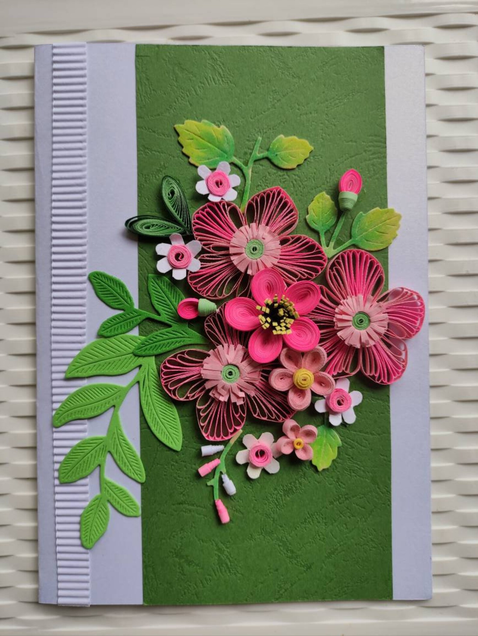 Summer Paper Flowers Cards/card for Her/paper Etsy