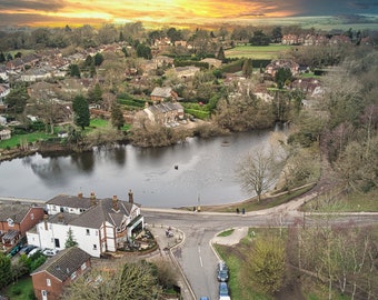 Walton On The Hill Surrey Pond Sunset