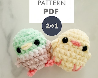 PATTERN: Mini Mallard Ducky & Chick (2 in 1) Crochet Amigurumi Pattern [Easter / Crafty Activity Day Gifts]