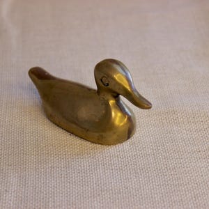 Vintage Brass Duck Figurine / Paperweight