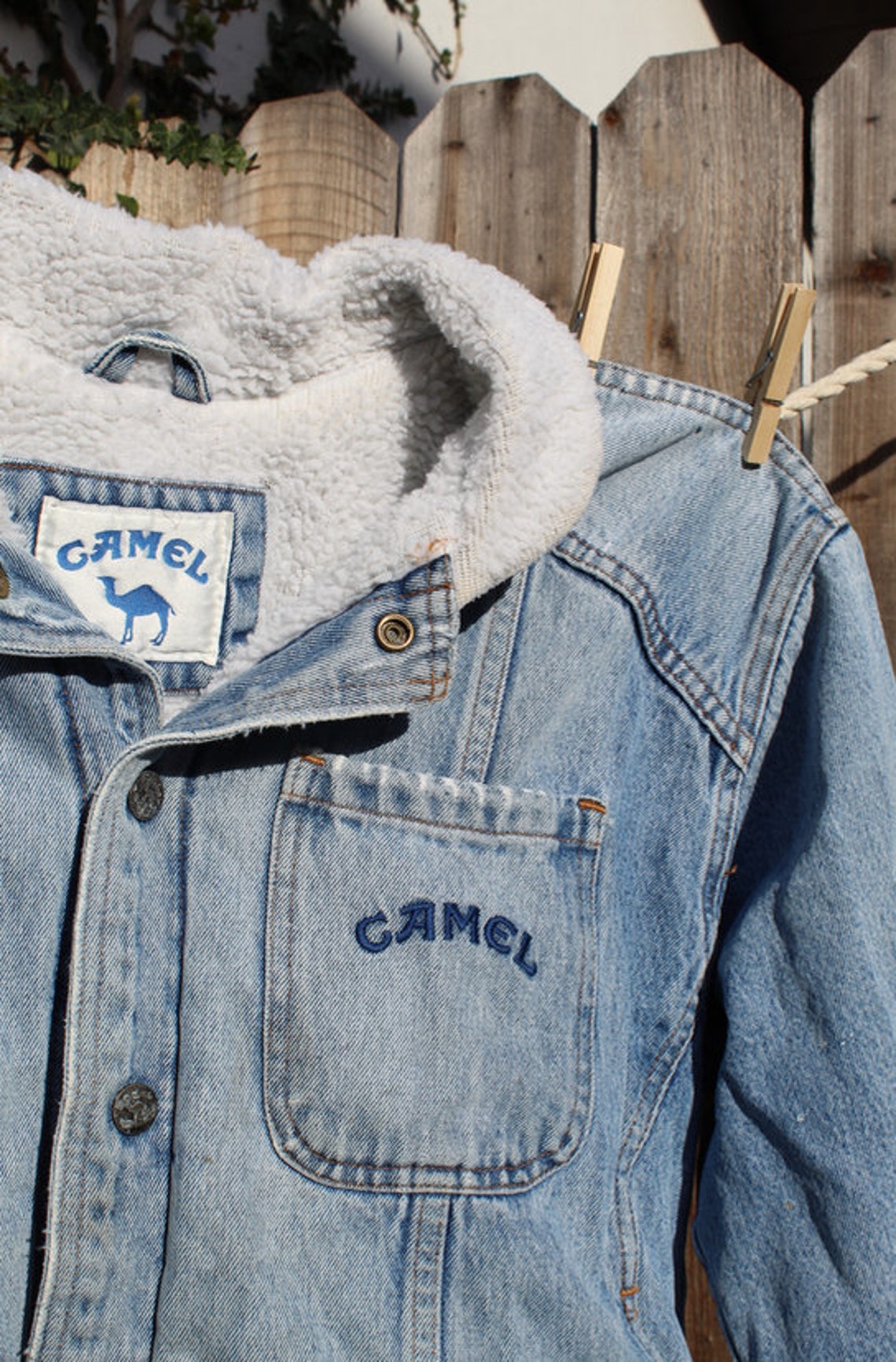 Authentic Vintage Camel Cigarettes SherpaLined Denim Jacket Etsy
