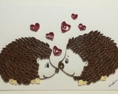 Hedgehogs in love (with hearths)