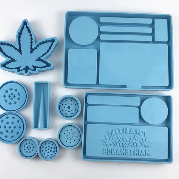 Ashtray Resin Molds, Tray Resin Molds, Smoker Set Silicone Mold, Grinder Resin Mold, Rolling Tray Molds, Silicone Molds For Resin