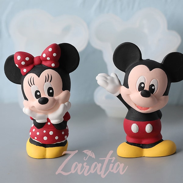 3D Mickey Mold, Minnie Mouse Resin Mold, Disney Silicone Mold, Aromatherapy Plaster Mold, Soap Mold, Car Decoration