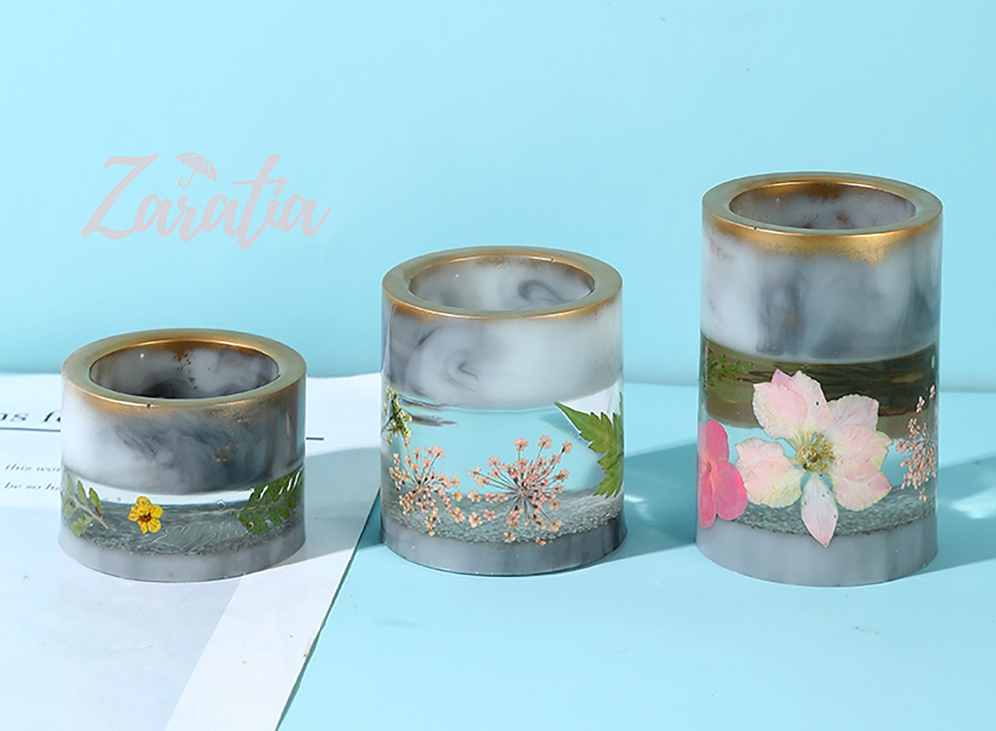 Candle Holder Resin Mold Tealight Holder Silicone Mold Round Etsy