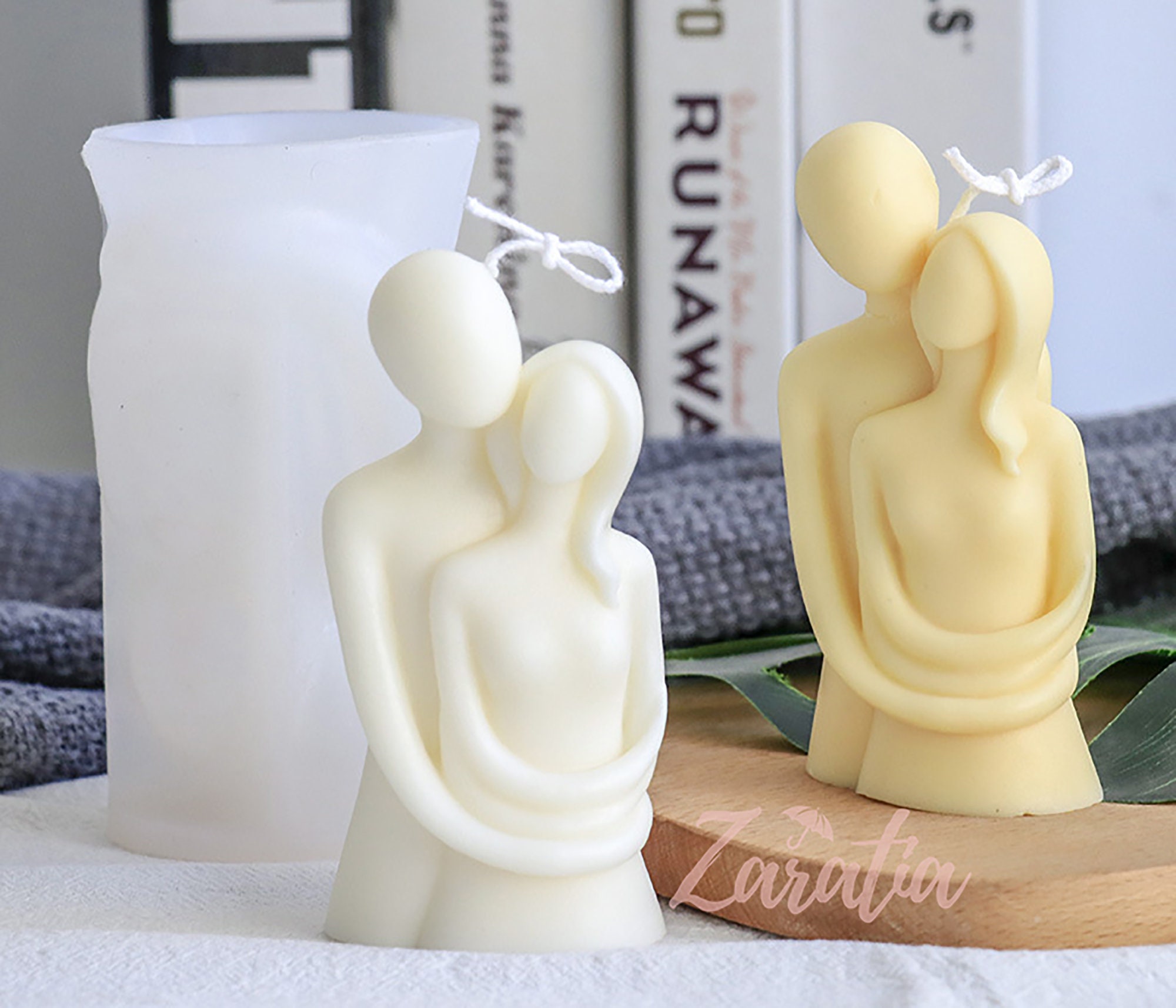 Molde de silicona para velas para parejas, molde de silicona para parejas,  molde de fundición de resina corporal para hacer velas de bricolaje, jabón