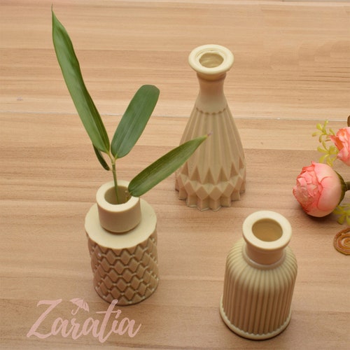 Flower Vase Mold 3D Vase Resin Mold Flower Bottle Silicone Etsy