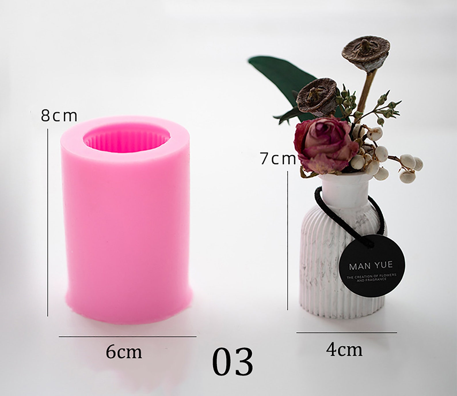 Flower Vase Mold 3D Vase Resin Mold Flower Bottle Silicone Etsy