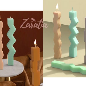 Wavy Candle Resin Mold, Strip Candle Silicone Mold, Aroma Candle Resin Mold, Scented Candles Mold, Home Decoration