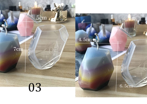 Candle Resin Mold, Candle Molds for Soy Wax, Gem Stone Crystal Mold, Stone  Mold for Resin, Geometric Candle Casting Mold, Candle Set Mold 