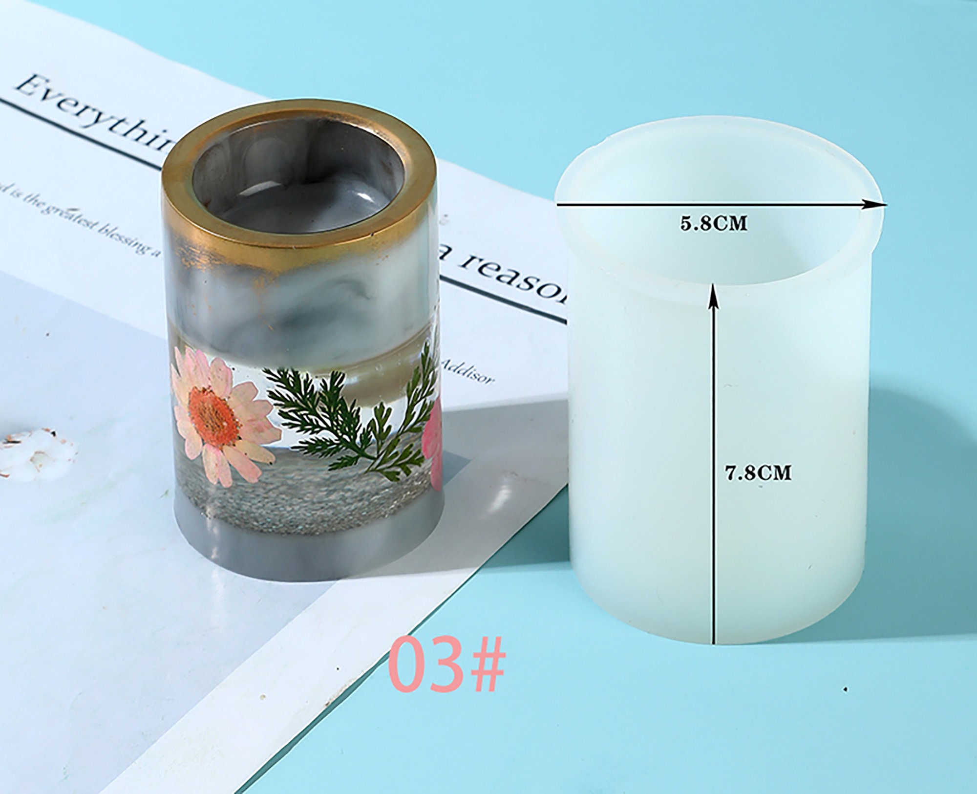 Candle Holder Resin Mold Tealight Holder Silicone Mold Round Etsy