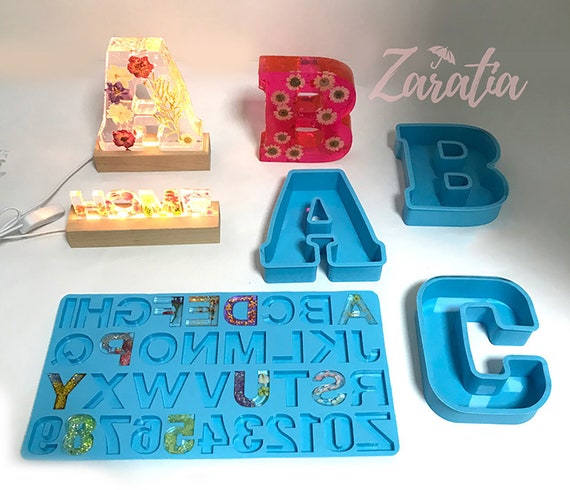 3D Letters Nail Art Silicone Molds Mini Alphabet Nail Molds A-Z