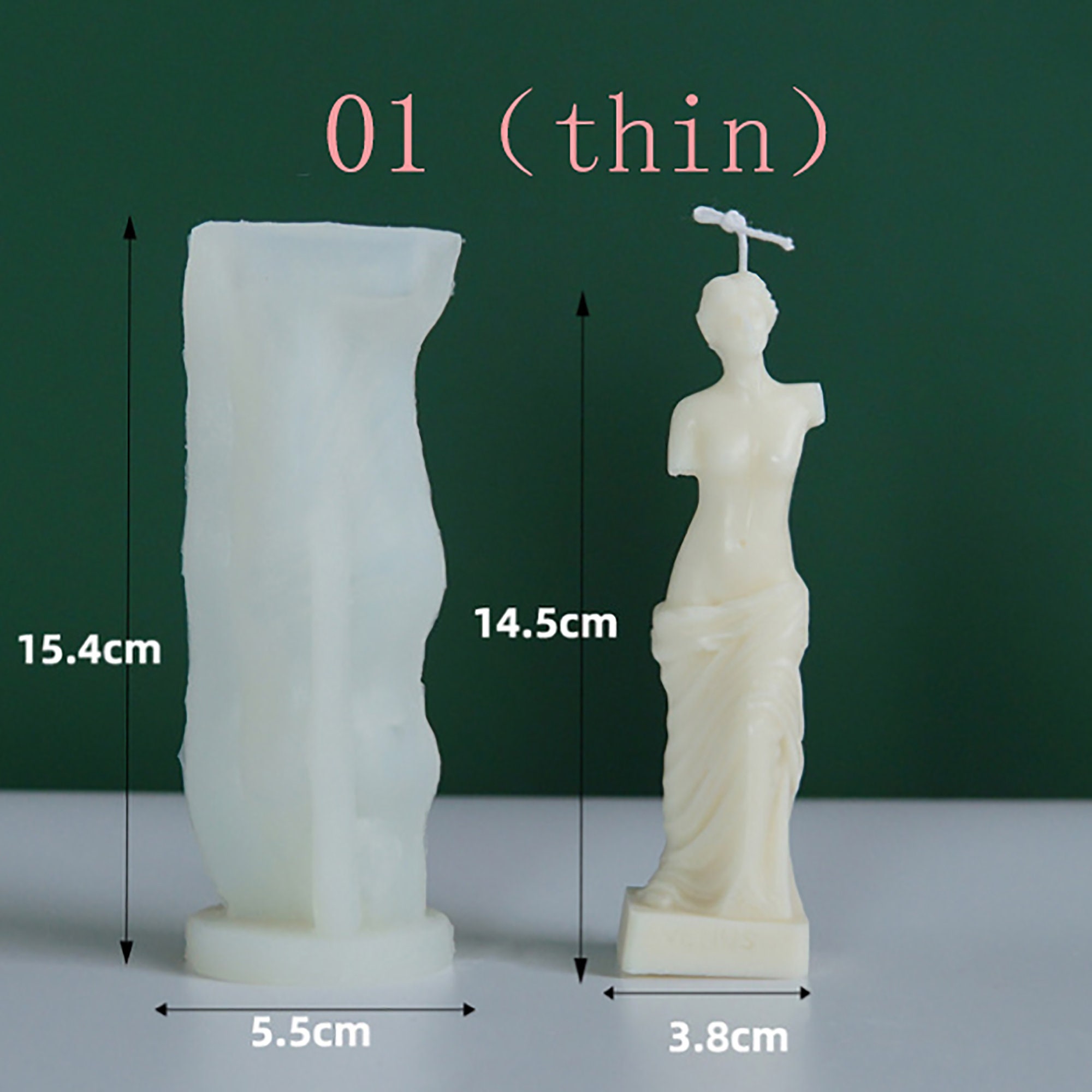 3D Venus Goddess Candle Mold - Silicone Mold For Resin, Wax & Craft Making