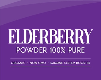 Elderberry Powder 100% Pure 4oz Organic Non GMO Immune System Booster