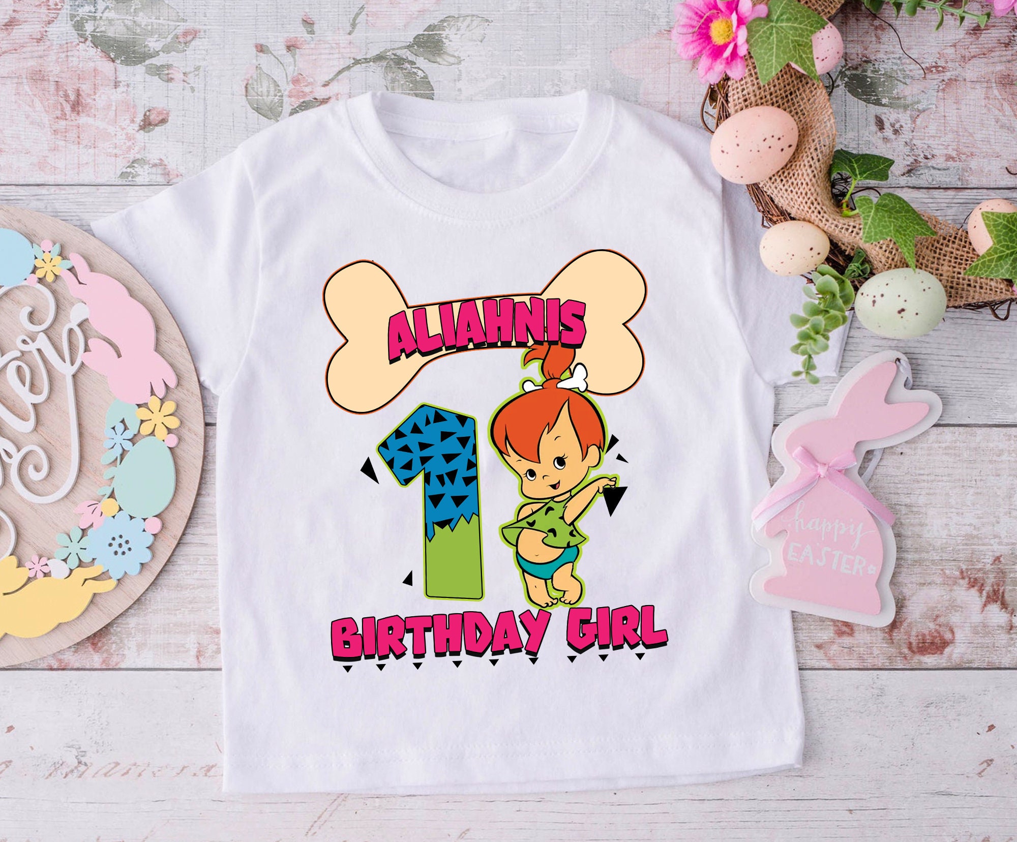 Discover Girl Flintstones Birthday Family Matching Party Shirt