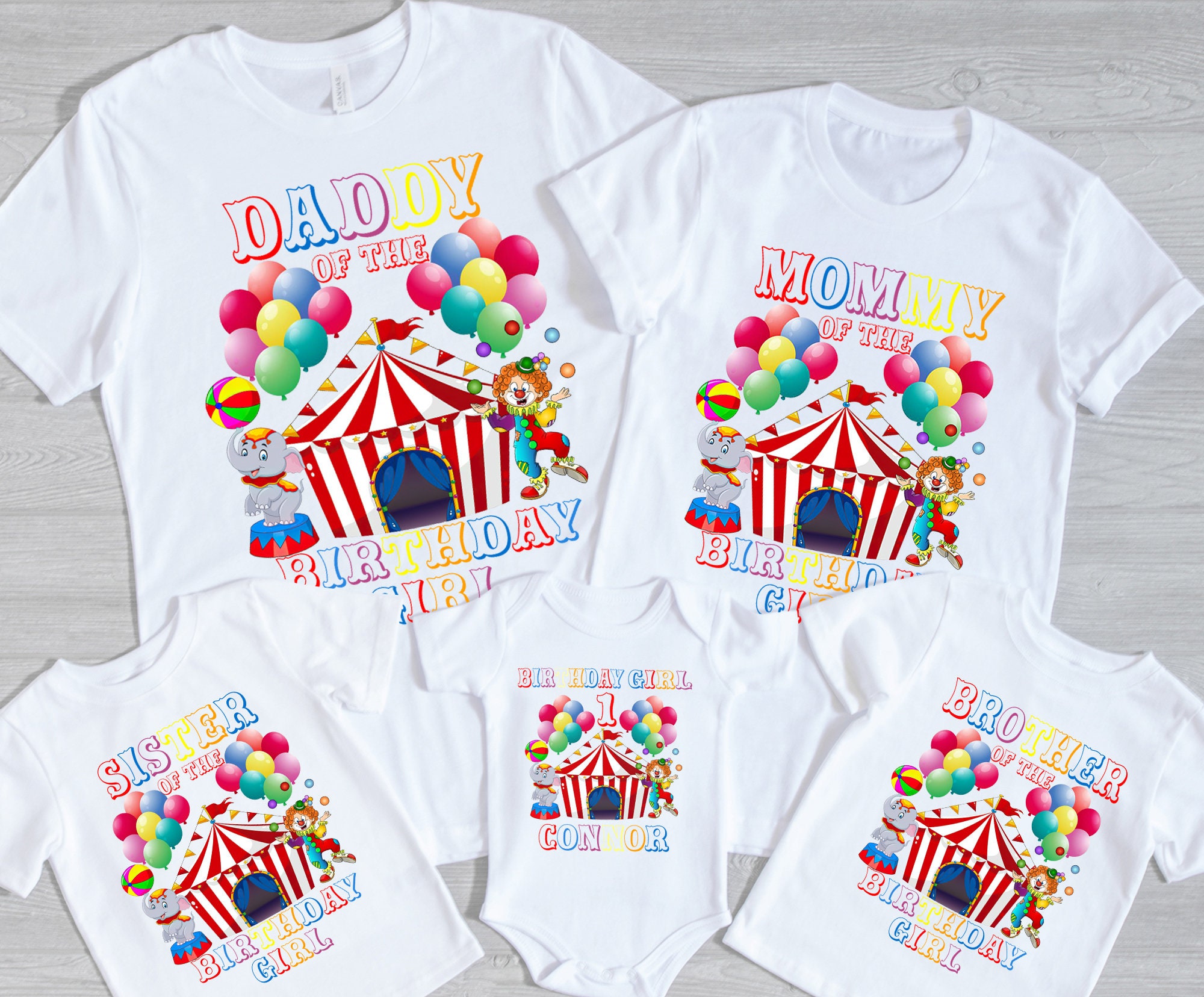 Circus Theme Birthday Carnival Personalized Birthday Shirt