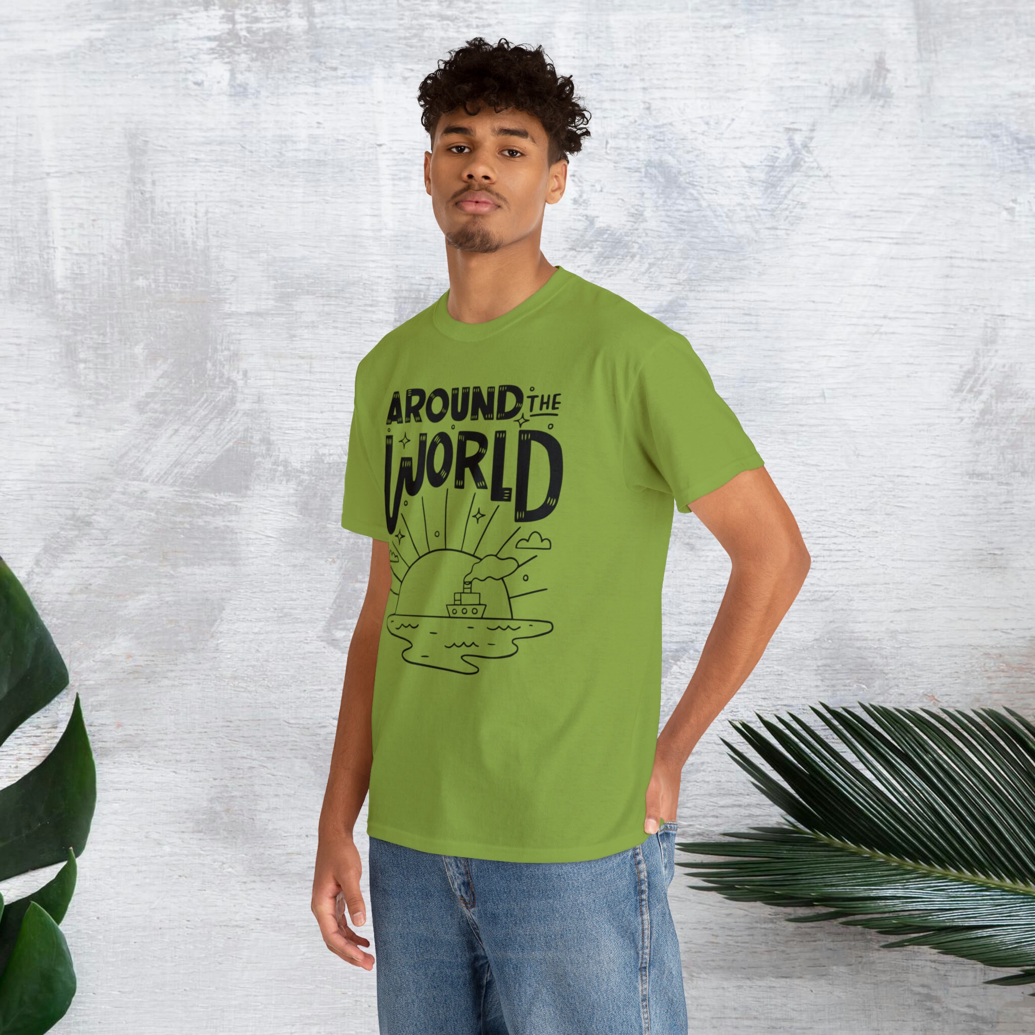 Discover Around The World Adventure T-Shirts - Unisex Cotton T-Shirts - Classic fit T-Shirts Available Multiple Sizes & Multiple Colors