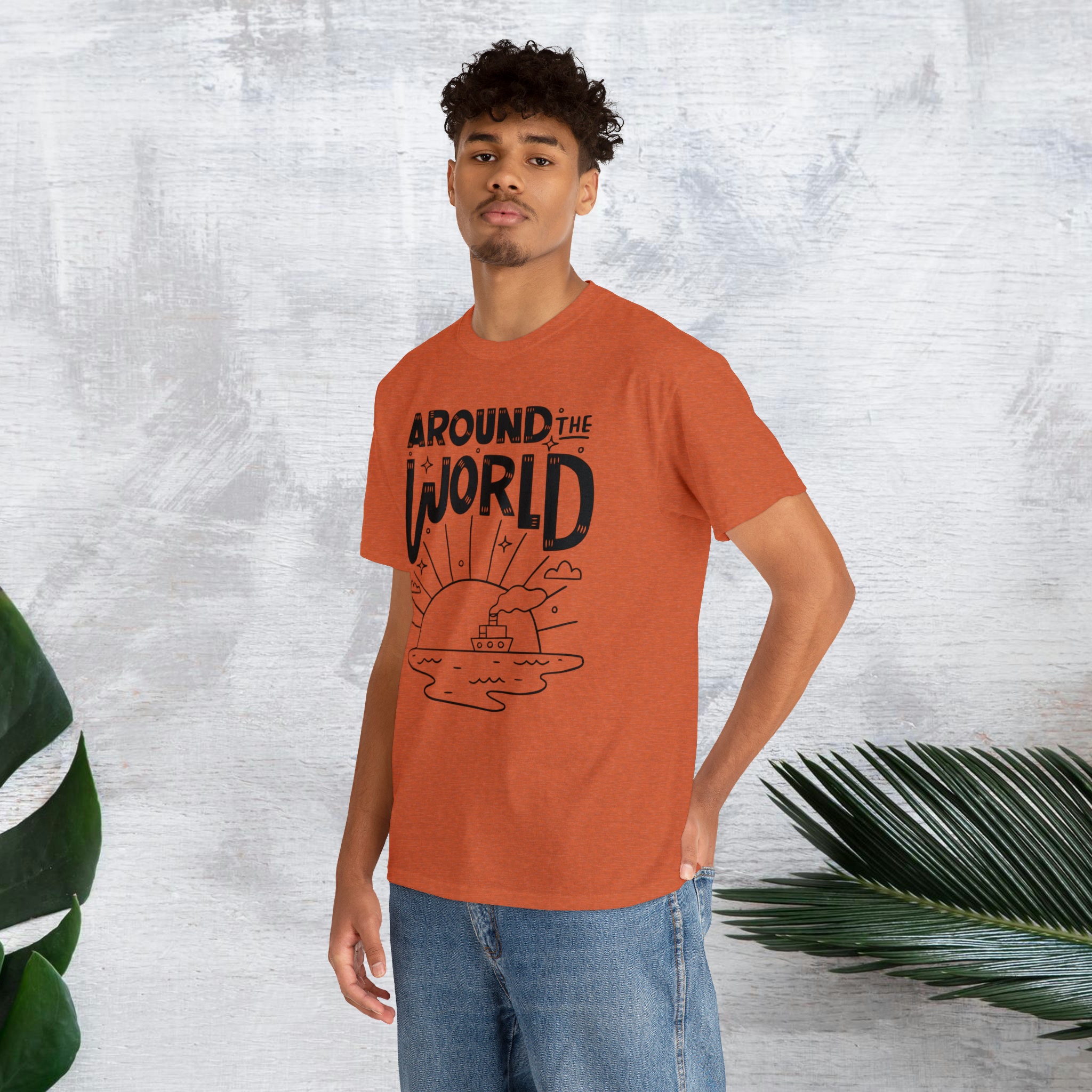 Discover Around The World Adventure T-Shirts - Unisex Cotton T-Shirts - Classic fit T-Shirts Available Multiple Sizes & Multiple Colors