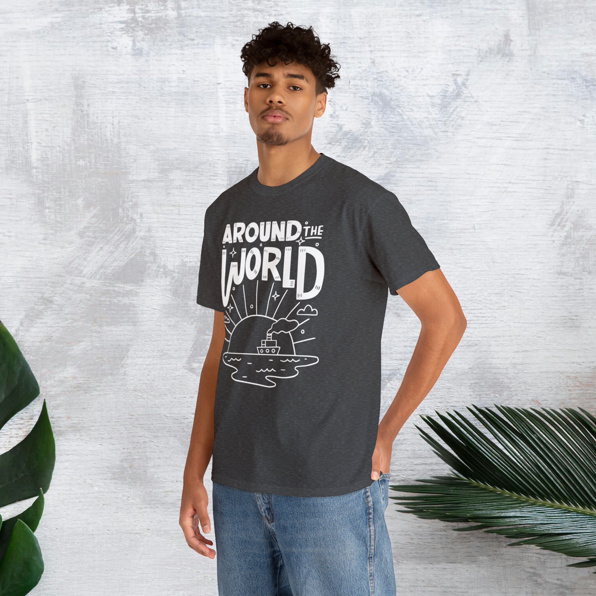 Discover Around The World Adventure T-Shirts - Unisex Cotton T-Shirts - Classic fit T-Shirts Available Multiple Sizes & Multiple Colors
