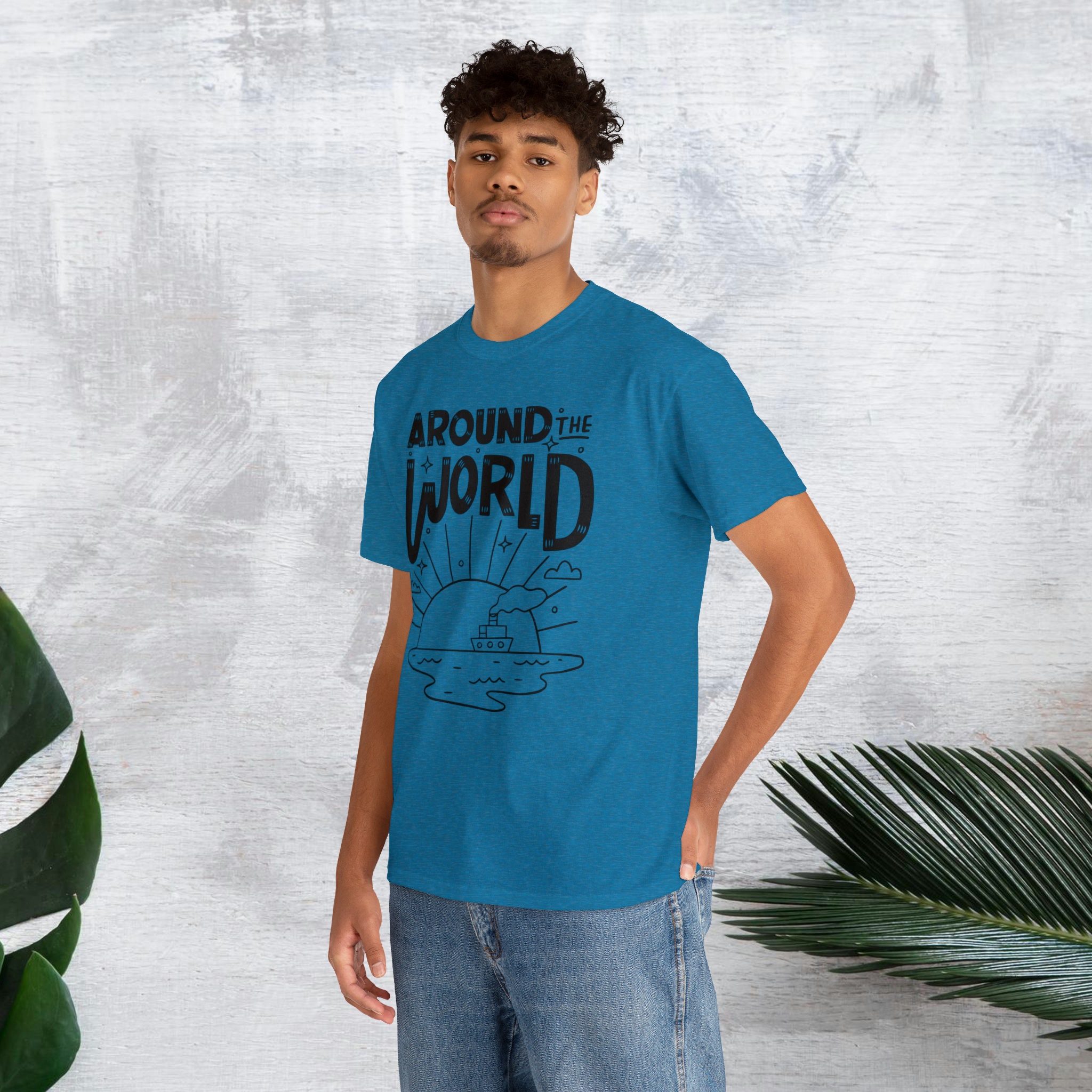 Discover Around The World Adventure T-Shirts - Unisex Cotton T-Shirts - Classic fit T-Shirts Available Multiple Sizes & Multiple Colors