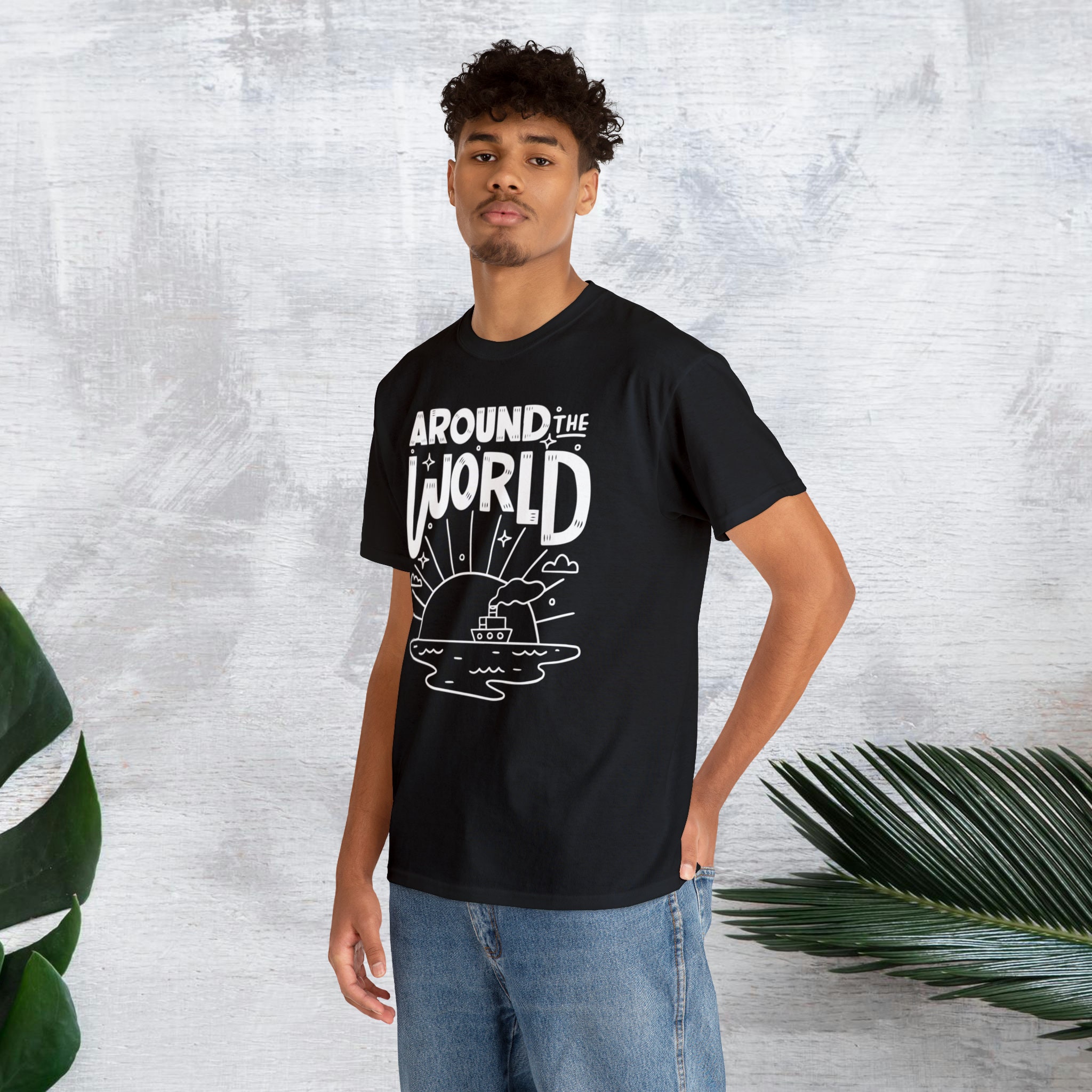 Discover Around The World Adventure T-Shirts - Unisex Cotton T-Shirts - Classic fit T-Shirts Available Multiple Sizes & Multiple Colors