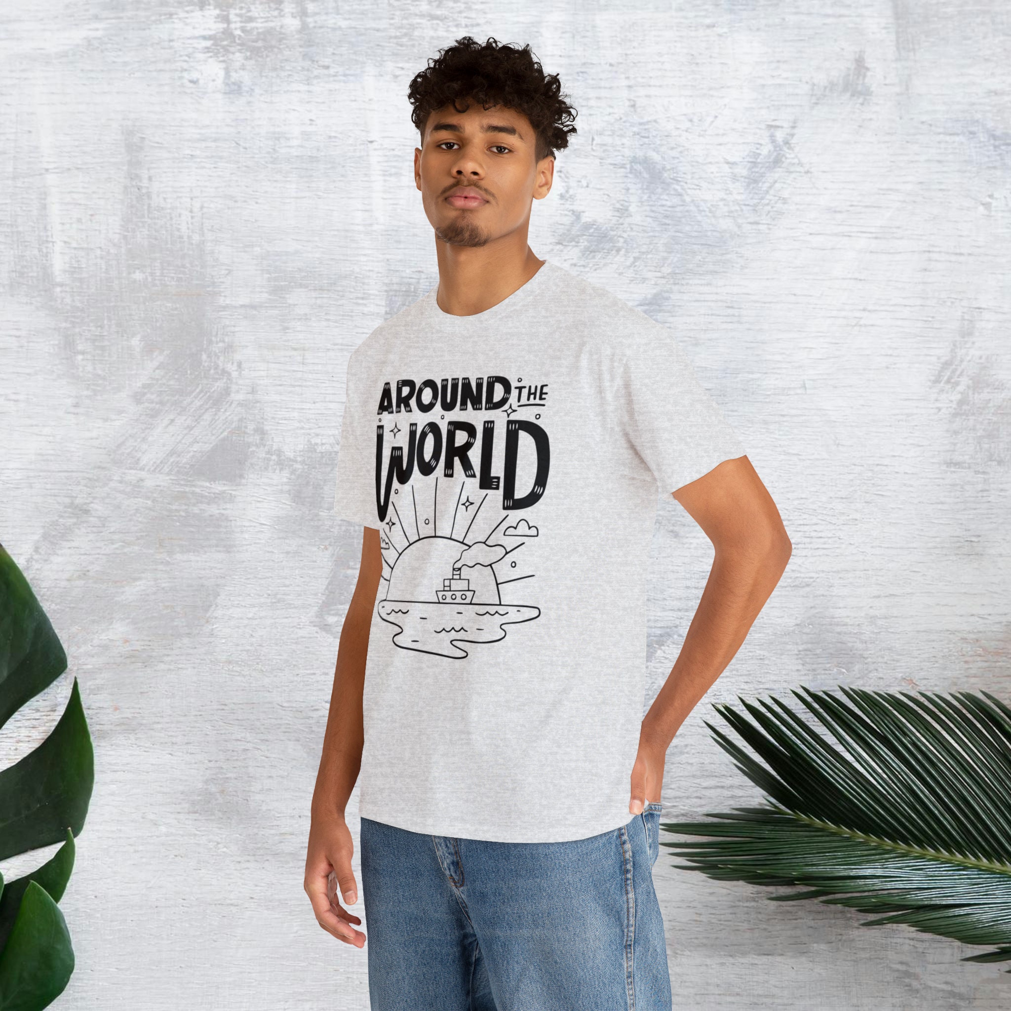 Discover Around The World Adventure T-Shirts - Unisex Cotton T-Shirts - Classic fit T-Shirts Available Multiple Sizes & Multiple Colors