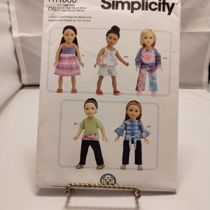 doll clothes 18 inch, doll clothes pattern, 6 pices doll clothes,  Simplicity pattern, gift for her, one size,  R11680