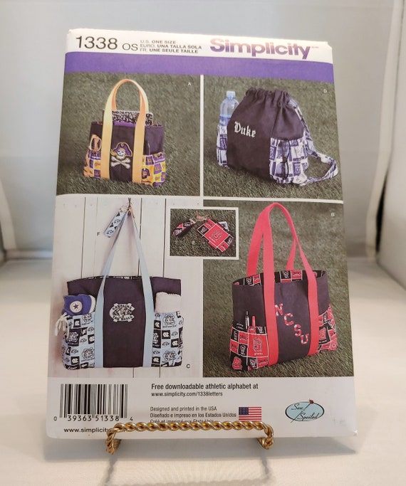Simplicity Pattern Tote Bag Pattern Totes 3 Sizes Number Etsy