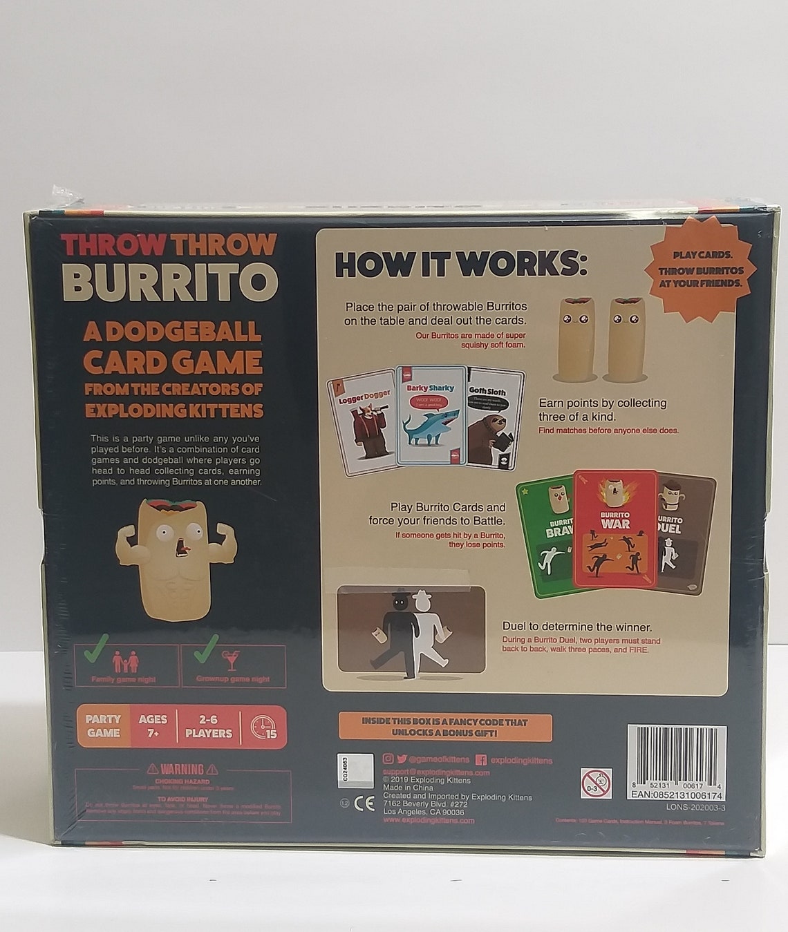 Throw Throw Burrito A Dodgeball Card Game Etsy