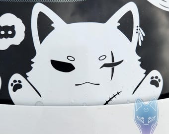 Roronoa Zoro Cat Peeker Vinyl Decal - Rorono-nya Zoro - One Piece - Anime Merch - OP