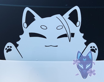 The Best Friend of the Strongest - Anime Inspired Cat Peeker Vinyl Decal - Anime Merch - JJK