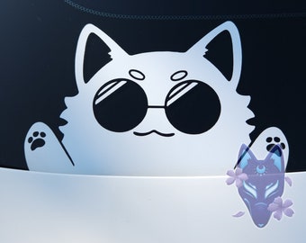 The Strongest - Anime Inspired Cat Peeker Vinyl Decal - Anime Merch - JJK