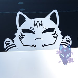 Ryomen Sukuna Cat Peeker Vinyl Decal - Ryomen Sukunya - Jujutsu Kaisen - Anime Merch - JJK
