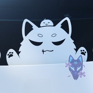 Toji Fushiguro Cat Peeker Vinyl Decal - Toji Fushigpurro - Jujutsu Kaisen - Anime Merch - JJK