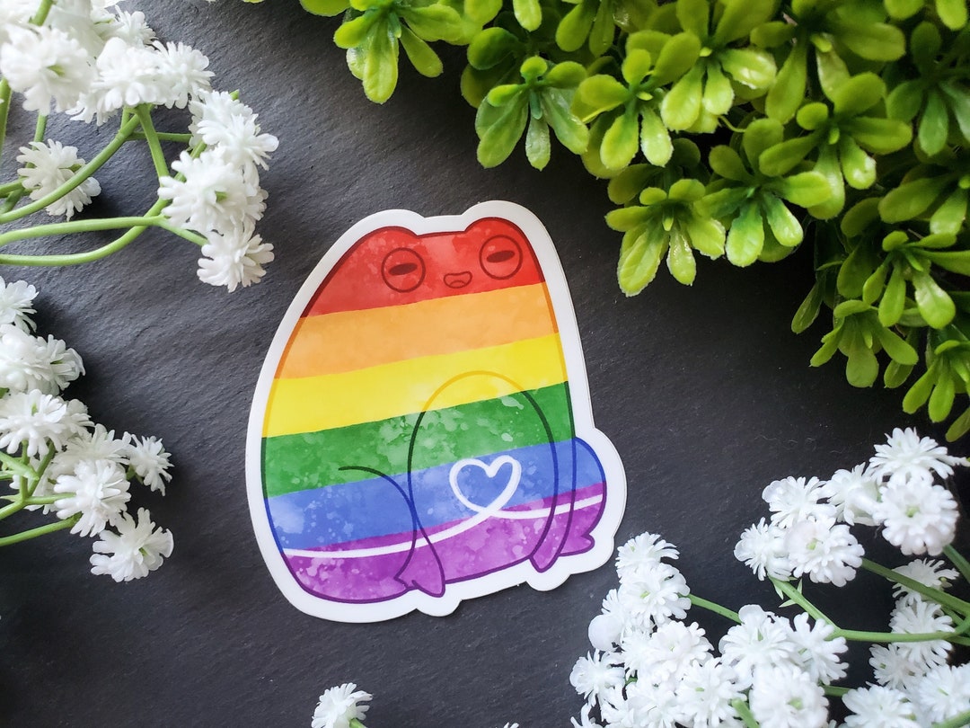 Frog Pride Flag Sticker - Pride - LGBTQ - LGBTQ+ - Matte - Vinyl - Love ...