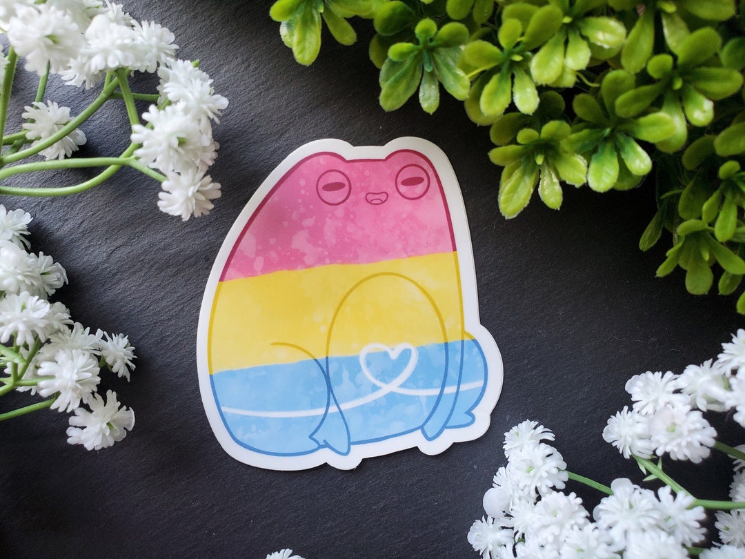 Frog Pride Flag Sticker - Pan Pride - LGBTQ - LGBTQ+ - Matte - Vinyl ...