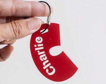 Personalized Bag Tag Keychain - Letter - Diaper Bag Tag, Backpack Tags, School Tags, Backpack Name Tag, Backpack Name Keychain