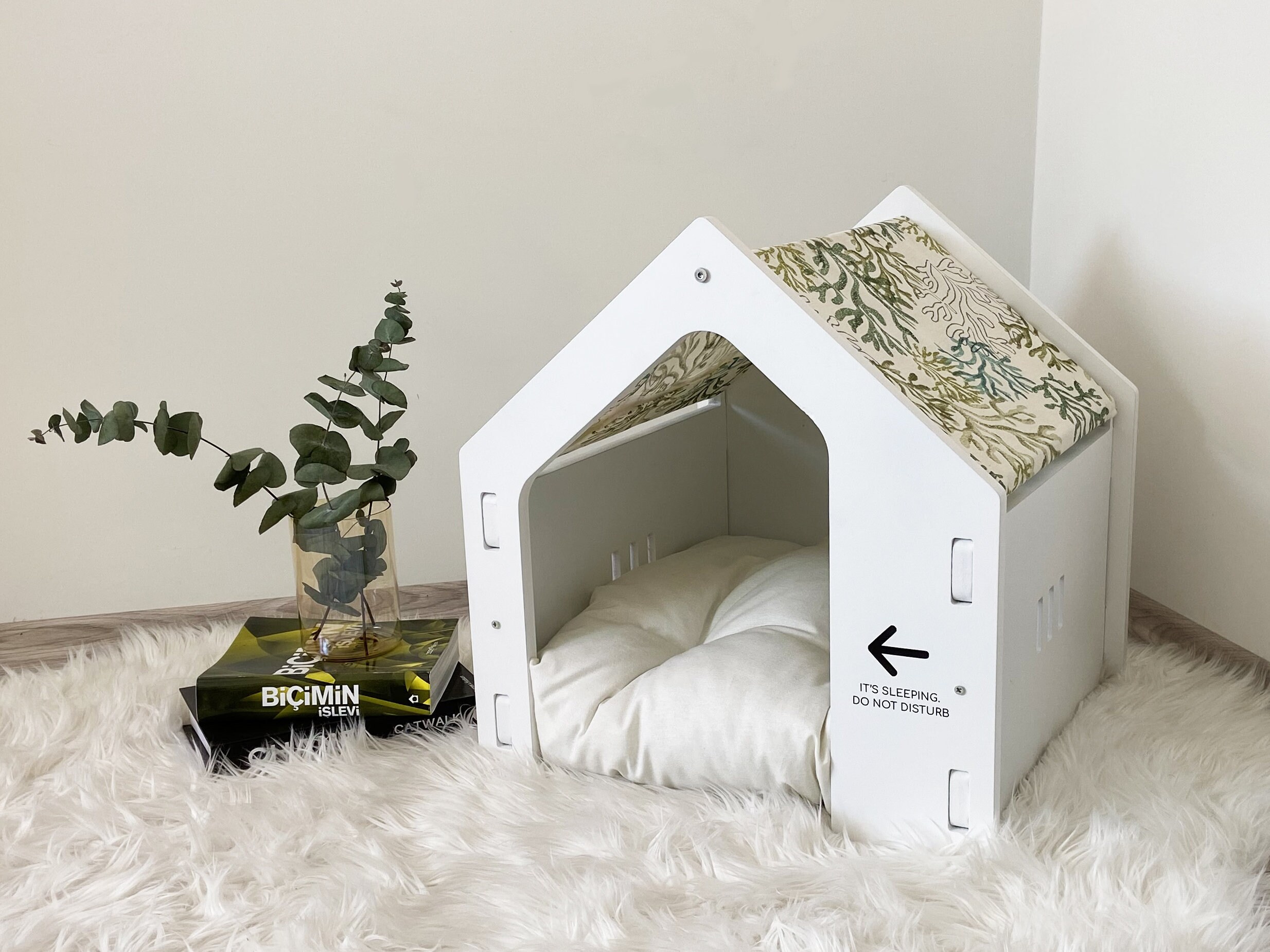 White Cat House Comfortable Cat Bed Modern Cat Crate Pet Etsy UK